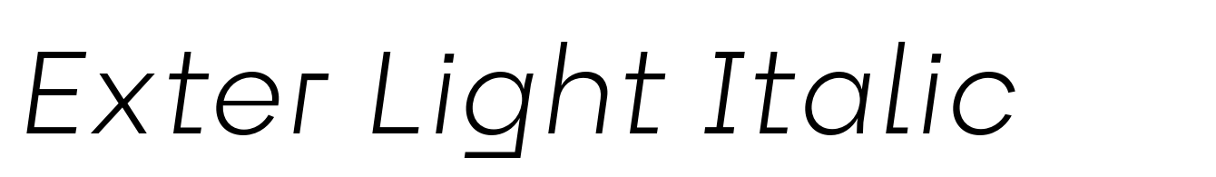 Exter Light Italic